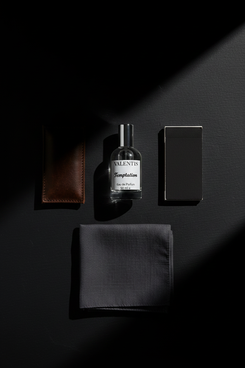 Temptation — curated flat lay