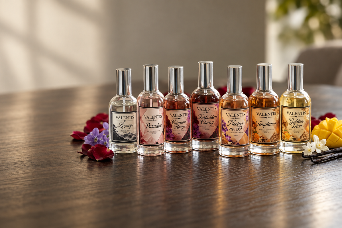 Valentis fragrance homepage banner